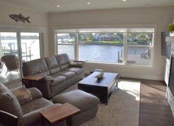 Living room overlooking St. Pete canal