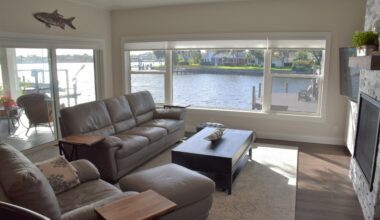 Living room overlooking St. Pete canal